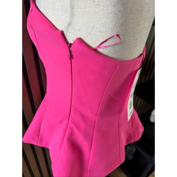 Zara pink corset top size M cute going out shirt NWT - Picture 4 of 5